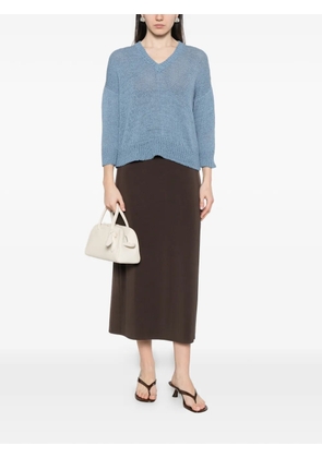 base V-neck sweater - Blue