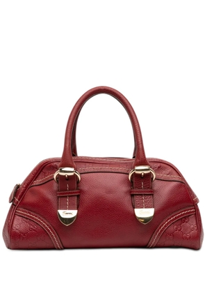 Gucci Pre-Owned 2016-2025 Guccissima Trimmed Leather Signoria handbag - Red