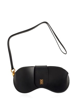 By Malene Birger logo strap leather sunglasses case - Black