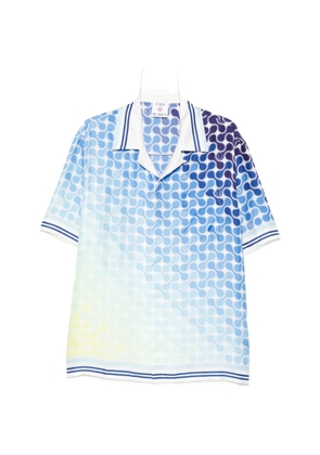 Casablanca Tennis Tile Cuban patterned shirt - Blue