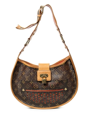 Louis Vuitton Pre-Owned 2006 Demi Lune pierced-monogram shouder bag - Brown