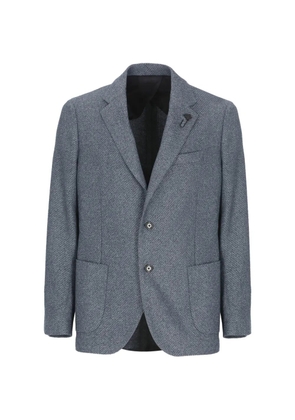 Lardini lapel collar virgin wool jacket - Blue