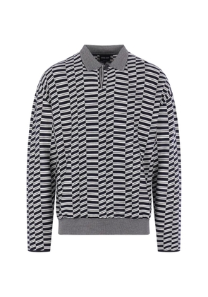 Giorgio Armani striped polo shirt - Blue