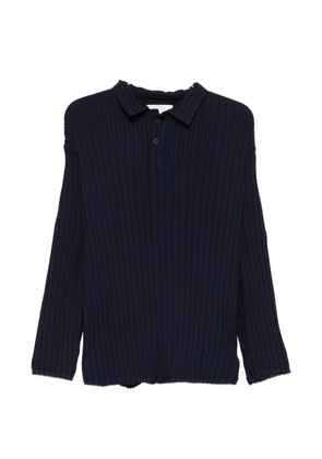 Gongdid Design pleated polo shirt - Blue