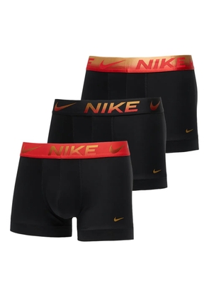 Nike logo-waistband essential micro boxers (pack of three) - Black