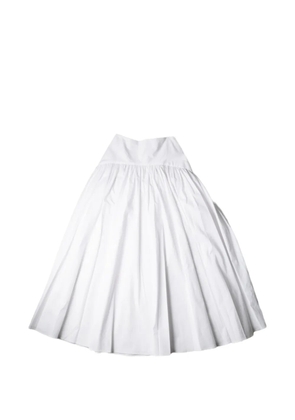 STAUD Procida ruffled midi skirt - White
