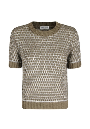 Roberto Collina pointelle knit sweater - Brown