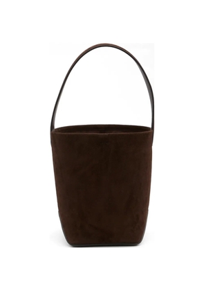 The Row geometric leather small tote - Brown