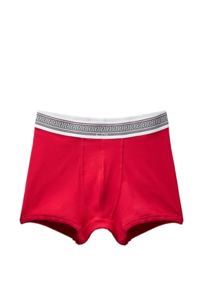 Versace ribbed cotton-jersey trunks - Red