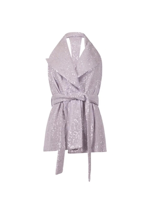 TWENTY FOURHAITCH belted jacket - Purple