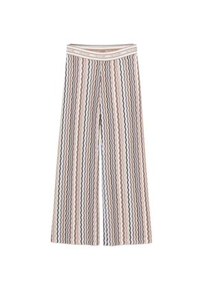 Cambio Allison striped trousers - White