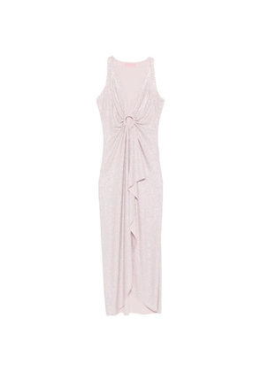 TWENTY FOURHAITCH ring-detail draped maxi dress - Pink