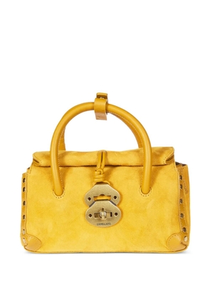 Zanellato Dotta studded suede tote bag - Yellow