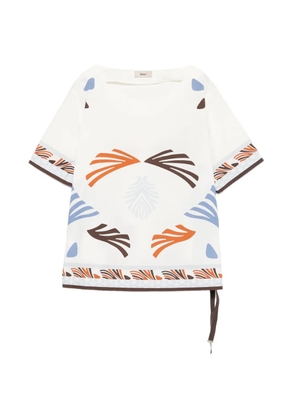 Herno patterned cotton blouse - White