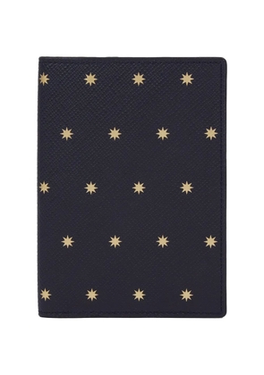 Smythson Panama star passport cover - Blue