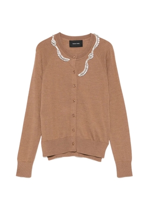 Simone Rocha embellished cardigan - Brown