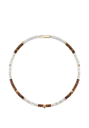 Philipp Plein skull beaded necklace - Gold