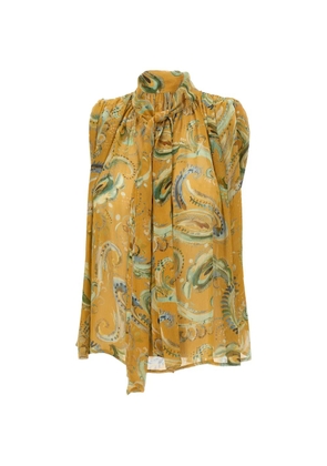 Marella scarf-detail paisley blouse - Yellow