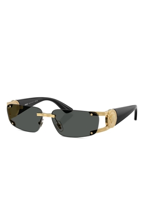 Versace Eyewear medusa-embellished rimless sunglasses - Gold