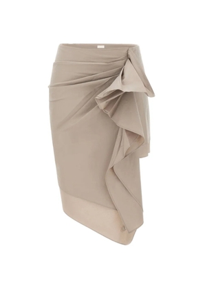 The Garment Cyprus asymmetric draped skirt - Neutrals