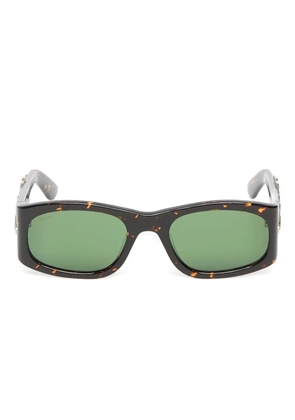 Pleasures x Akila Eazy rectangle-frame sunglasses - Brown