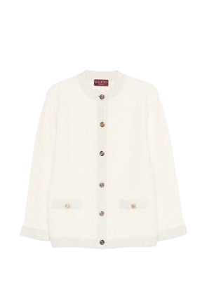 Gucci button pocket cardigan - White