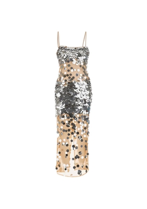 Retrofete sequin slip midi dress - Silver