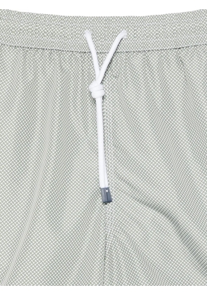 Fedeli Madeira drawstring patterned swim shorts - Green