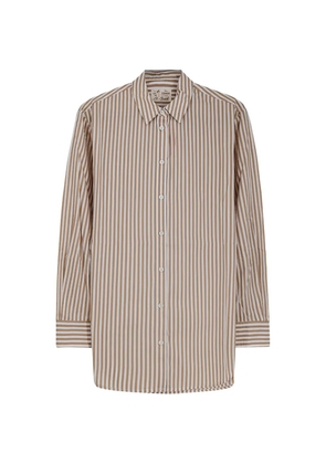 MC2 Saint Barth striped logo embroid shirt - Neutrals