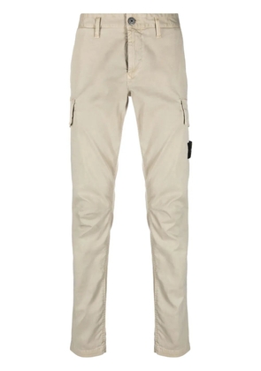 Stone Island tapered cotton-blend cargo trousers - Neutrals