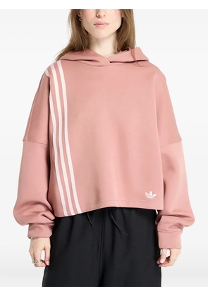 adidas placed stripes hoodie - Pink