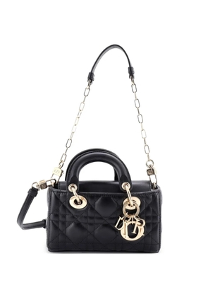 Christian Dior Pre-Owned Lady D-Joy Bag Cannage Quilt Lambskin Micro satchel - Black