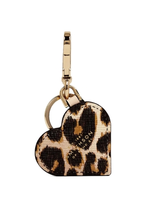 Smythson Panama heart keyring - Neutrals