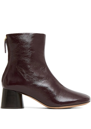 Mansur Gavriel 55mm zip-detail block-heel boots - Red