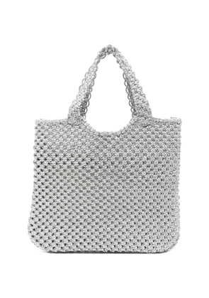 Tela top-handle shoulder bag - Silver