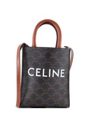 Celine Pre-Owned Vertical Cabas Tote Triomphe Coated Canvas Mini satchel - Brown