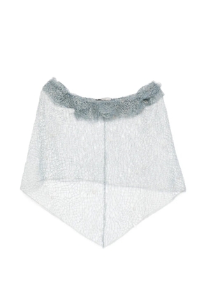 Fely Campo ruffled cape - Blue