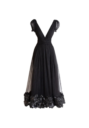 Gemy Maalouf puffed-shoulders midi dress - Black