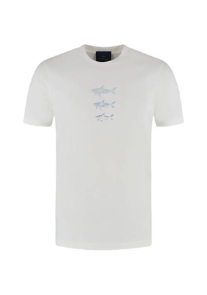 Paul & Shark shark-print T-shirt - White