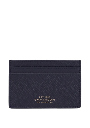 Smythson Panama flat cardholder - Blue