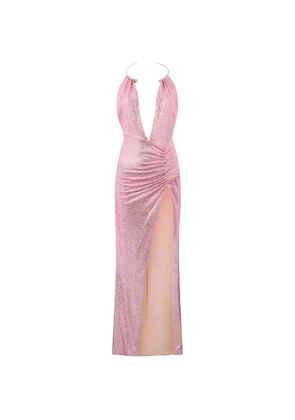 Philipp Plein piercing strass maxi dress - Pink