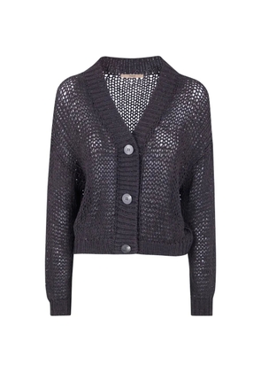 Nuur button knitted cardigan - Black