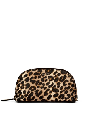 Smythson leopard-print make up bag - Neutrals