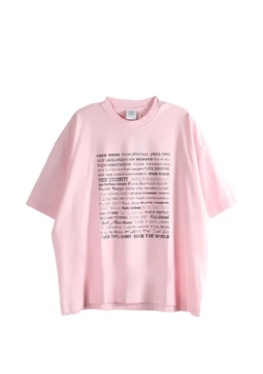 VETEMENTS text-print T-shirt - Pink