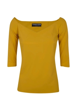 CHIARA BONI La Petite Robe V-neck long-sleeve top - Yellow