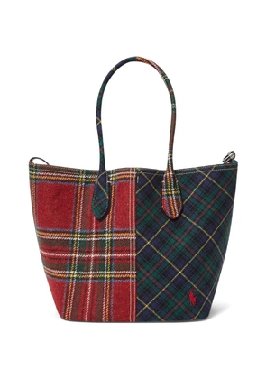 Polo Ralph Lauren tartan two-tone tote bag - Red