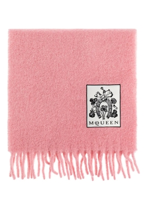Alexander McQueen wool-blend scarf - Pink