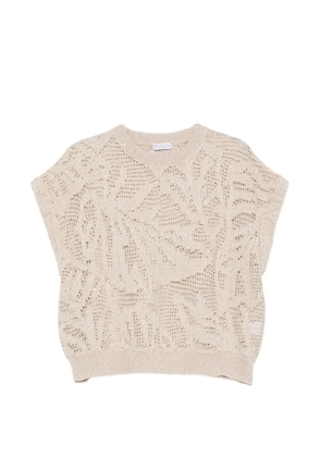 Brunello Cucinelli open-knit sweater - Neutrals