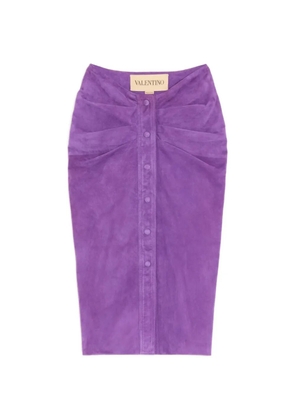 Valentino Garavani suede skirt - Purple