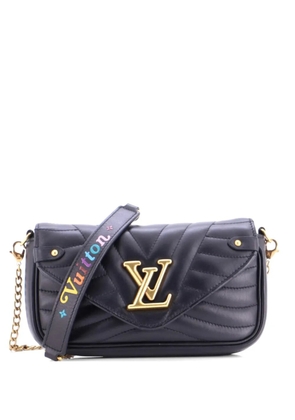 Louis Vuitton Pre-Owned New Wave Chain Pochette Quilted Leather clutch bag - Black